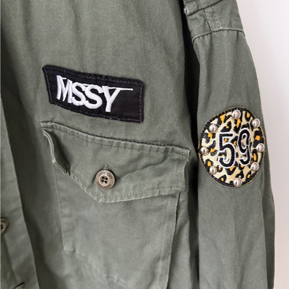Moussy Vintage Military Utility Jacket with Patches - Picture 3 of 4